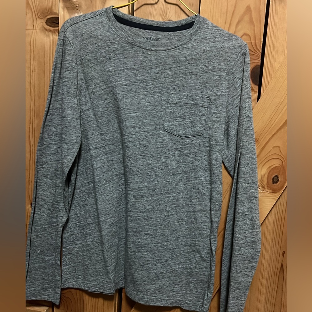 Lands' End Gray Long Sleeve Tee